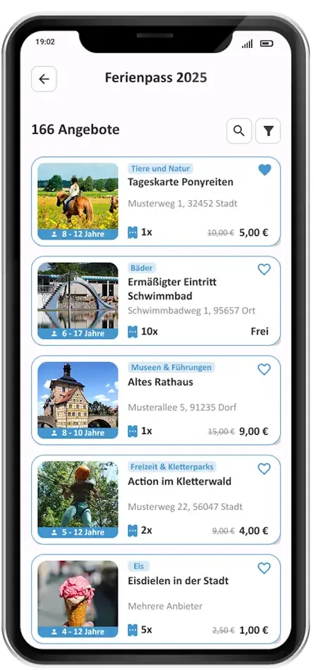 Ferienpass App - Angebote